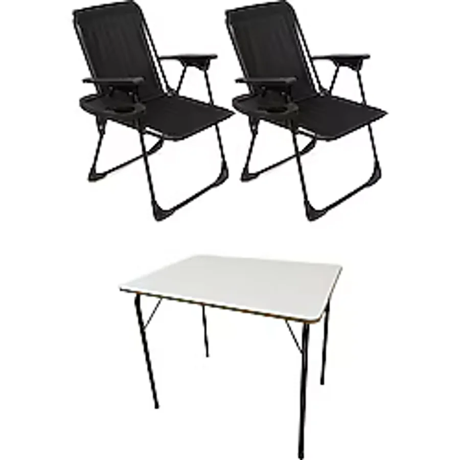 Moniev Natura 50x70 cm 2 Kişilik MDF Kamp Masa Sandalye Takımı