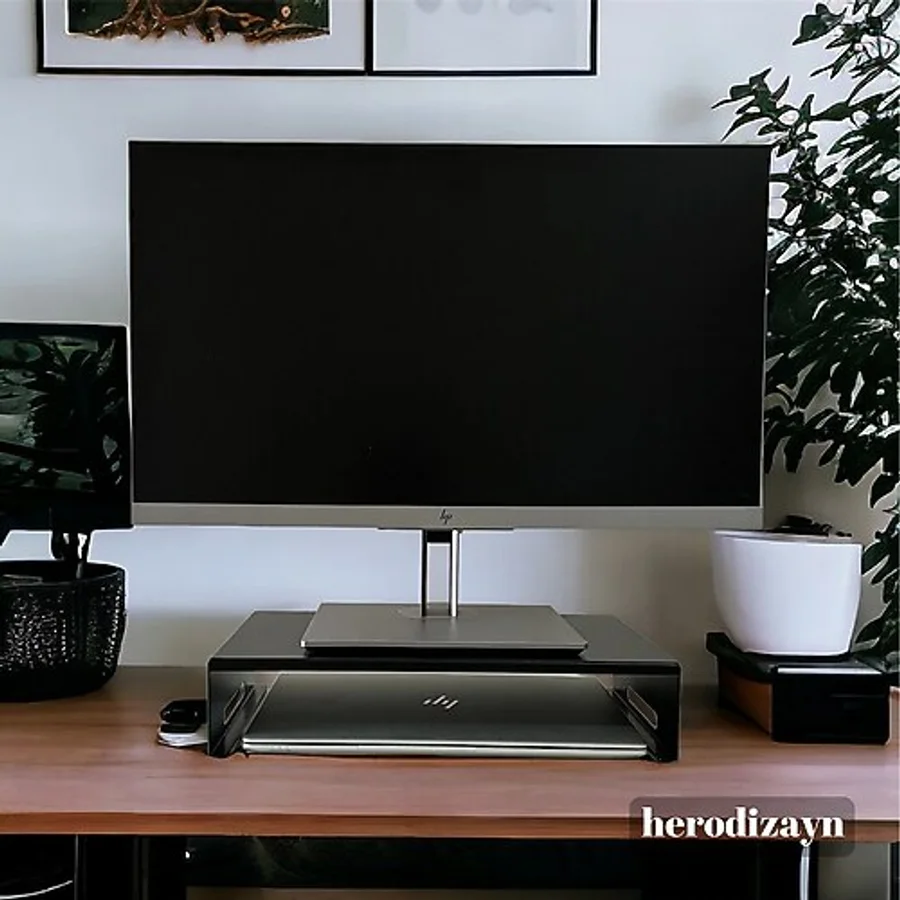 Monitör Standı - Laptop Standı - Monitör Yükseltici - Metal -mat