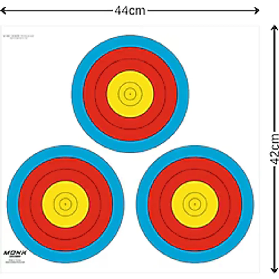Monk Hedef Kağıdı 3X20 cm Las Vegas 10'lu Paket Eğlenceli Tasarım ile Atış Pratiği İçin İdeal
