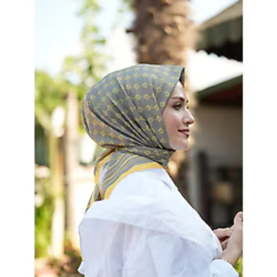 MONOOR MONOGRAM PAMUKLU SOFT EŞARP