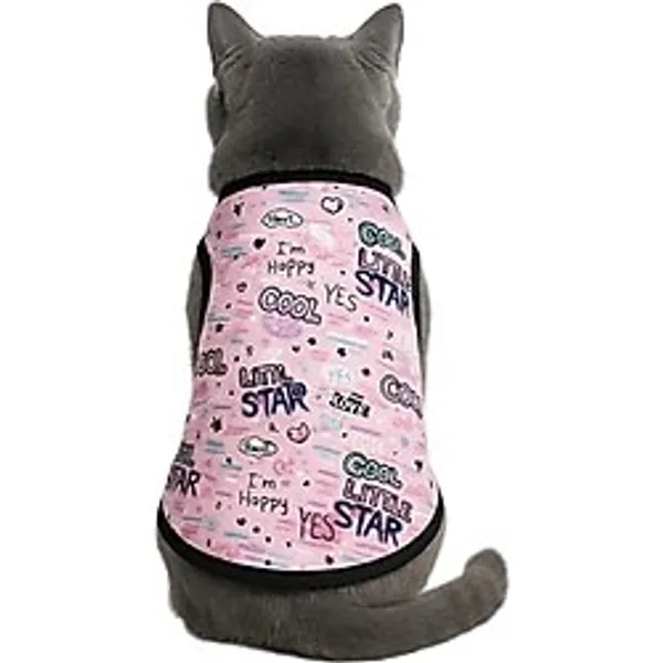 monopetz Organik Kumaşlı Köpek Ve Kedi Kıyafeti Beyaz Yıldızlı S