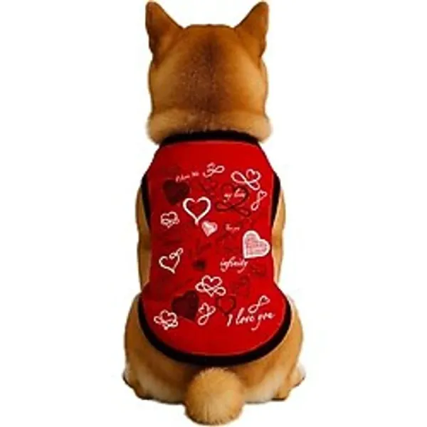 monopetz Yeni Sezon Köpek Ve Kedi Kıyafeti Kırmızı Kalpli XL