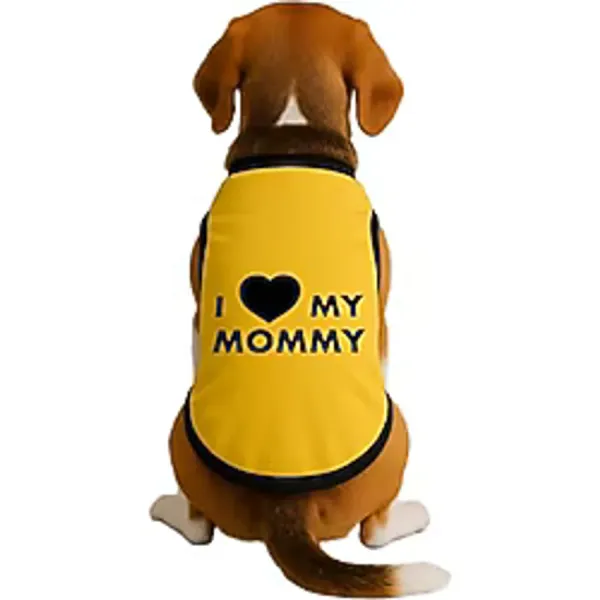 monopetz Yeni Sezon Köpek Ve Kedi Kıyafeti Sarı I Love Mommy L