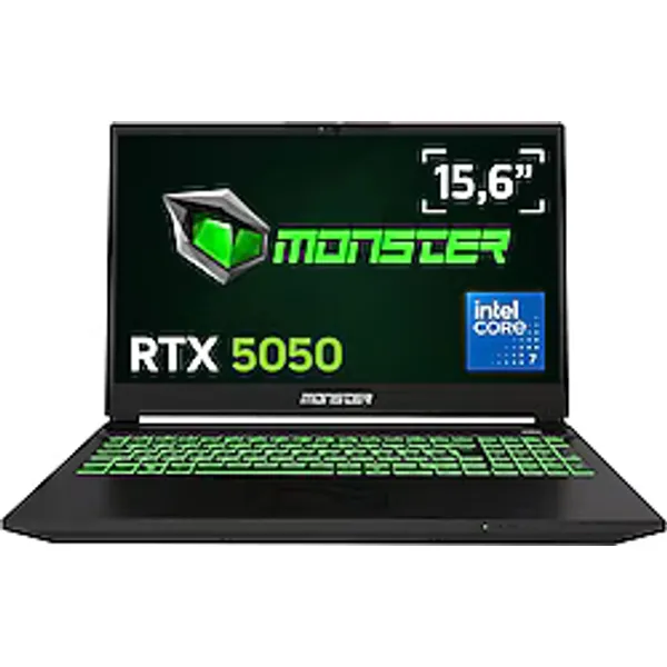 Monster Abra A5 V22.2.11 Core 7 250H 12 GB 500 GB SSD RTX5050 15.6" W11H Full HD Gaming Laptop