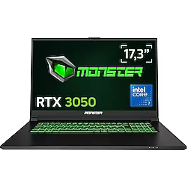 Monster Abra A7 V15.6.4 Core 7 250H 16 GB 1 TB SSD RTX3050 17.3" FreeDOS Full HD Gaming Laptop
