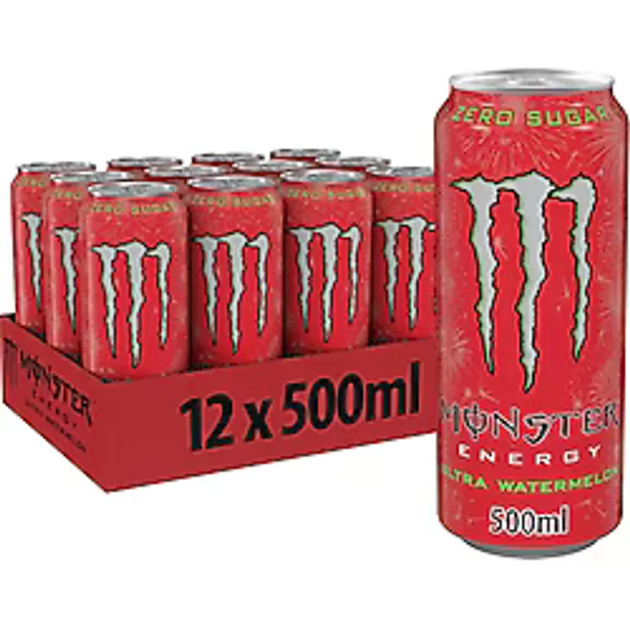 Monster Energy Watermelon Enerji Içeceği 500 ml x 12 Adet