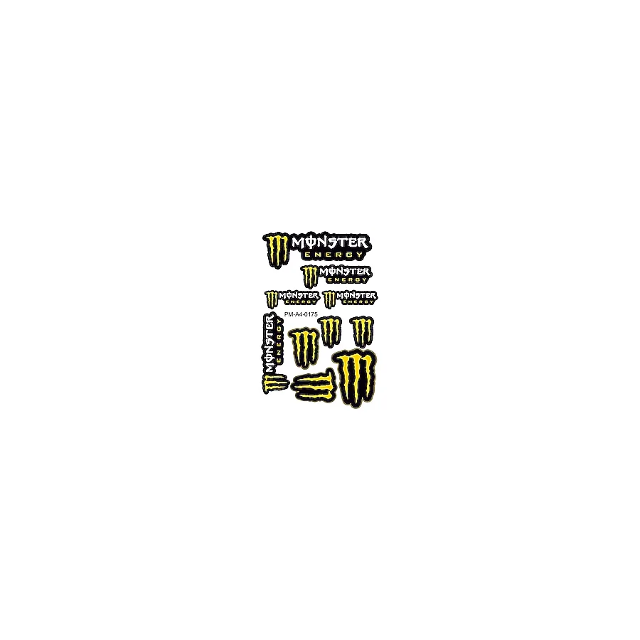 Monster Tasarımlı Ekipman Kask Motosiklet Sticker Seti 001