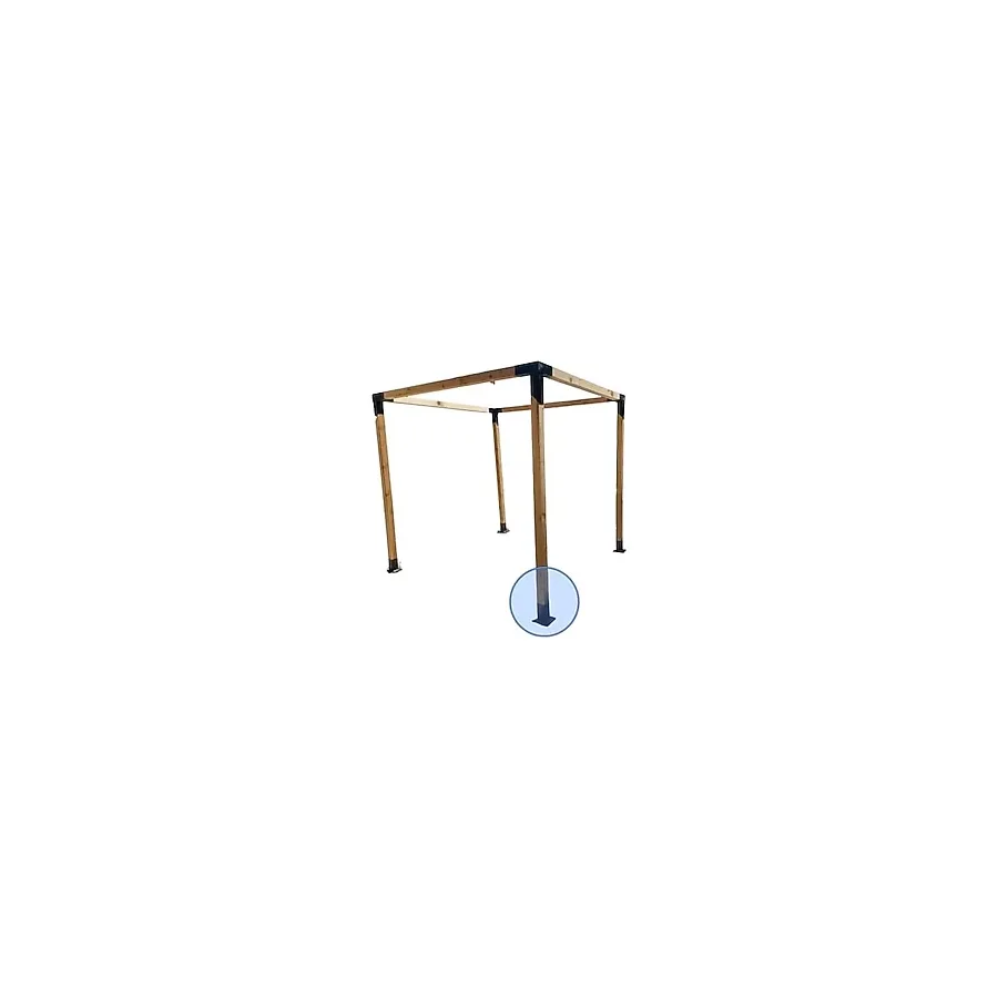 Montaj Ayağı 8X8CM Ahşap Bahçe Ev Kamelya Pergola Demir Bağlantı Çardak Bungalov Kolon Payanda Tente Branda Çadır Tütücu Çit Teras - Option-1