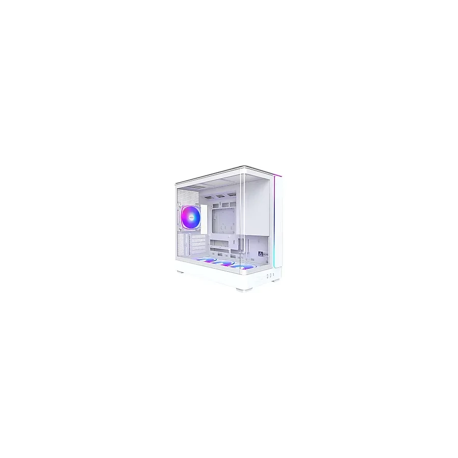 MONTECH King 15 PRO Micro-ATX PC Kasası, Kavisli Panoramik Cam, Baca Hava Akışı, 360 mm Radyatör Desteği, Yüksek Performanslı Sistemler için Kompakt Yapı, Fan Hubı ile Önceden Takılmış 4 ARGB PWM Fan