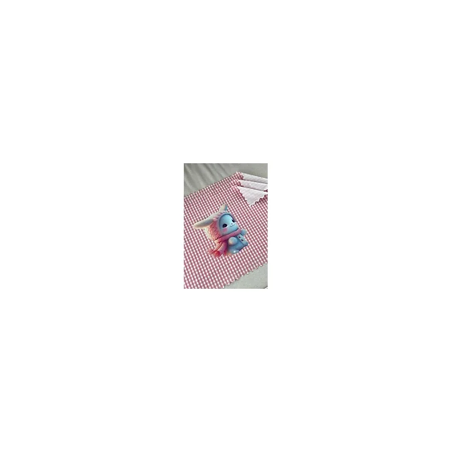 Montefair Yıkanabilir Karakterli Ilkokul ve Okul Öncesi Beslenme Örtüsü Beslenme Bezi 3 Adet 35 x 50 cm - Pembe - Beyaz