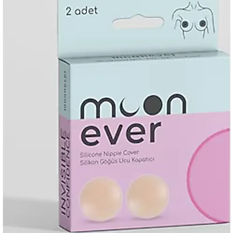 MoonEver by StopEver Silikon Göğüs Ucu Kapatıcı Görünmez & Tekrar Kullanılabilir Ten Rengi, Kendinden Yapışkanlı, Gün Boyu Rahatlık Sağlayan Nipple Cover