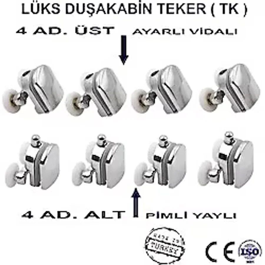 Moonshop Dusakabin Tekerlegi Cam Kabin Tekeri Rulman Metal Govdeli 8 Li