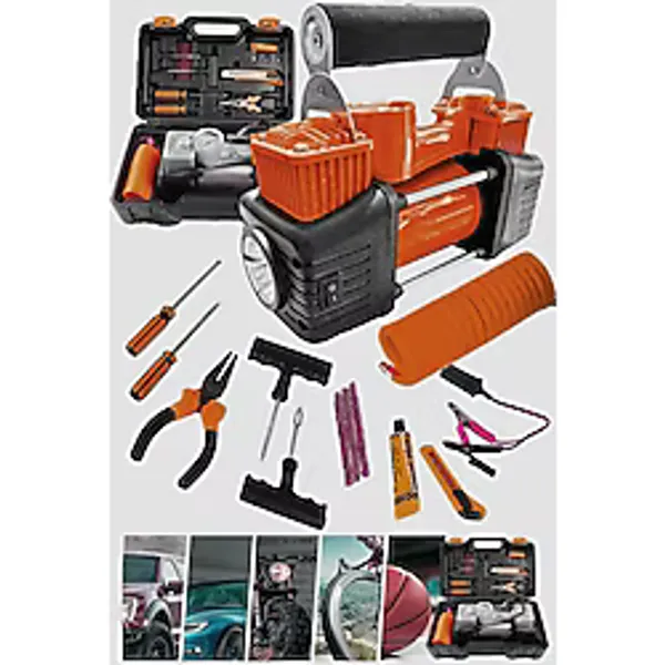 Moonshop Pro Çelik Çift Pistonlu 12 V 150 Psi 85 lt Set Araç Kompresörü