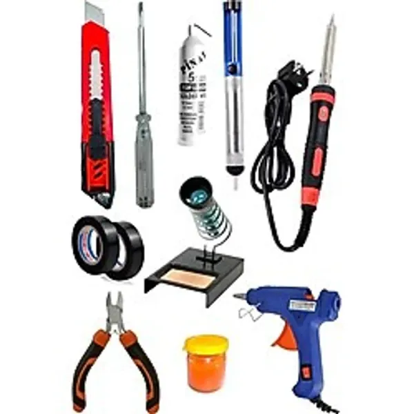 Moonshop Pro Full Takım Kalem Havya 60w Lehim Makinesi Lehim Tel Pasta Stand Silikon Tabancası Lehim Pompası