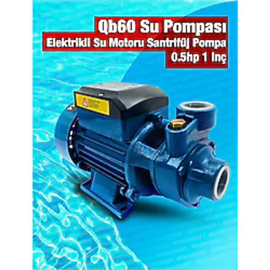 Moonshop QB60 Elektrikli Su Motoru 0.5hp 1 Inç Bahçe Pompası Su Pompası 2 Yıl Garaantili Ürün...