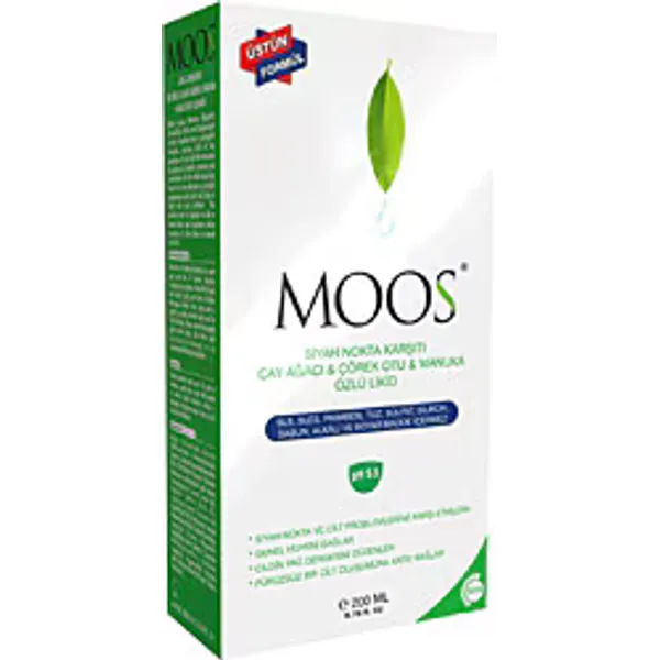 Moos Siyah Nokta Karşıtı Çay Ağacı ve Çörek Otu Özlü 200 ml Likid Temizleyici