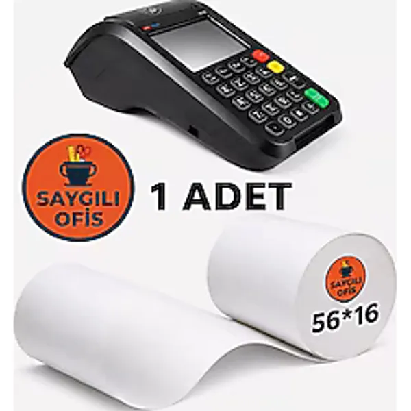 Mopak Saygılıofis Yazar Kasa Termal Pos Rulosu 56 mm x 16 mt ( 1 Adet Rulo ) - Beyaz