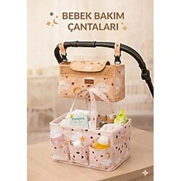 Mor Bebe Premium Bebek Arabası Organizer Çanta I Bebek Bakım Çantası
