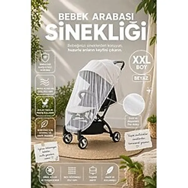 MorBebe Bebek Arabası Sinekliği Puset Cibinlik Sineklik (BÜTÜN BEBEK ARABALARINA UYUMLUDUR.)