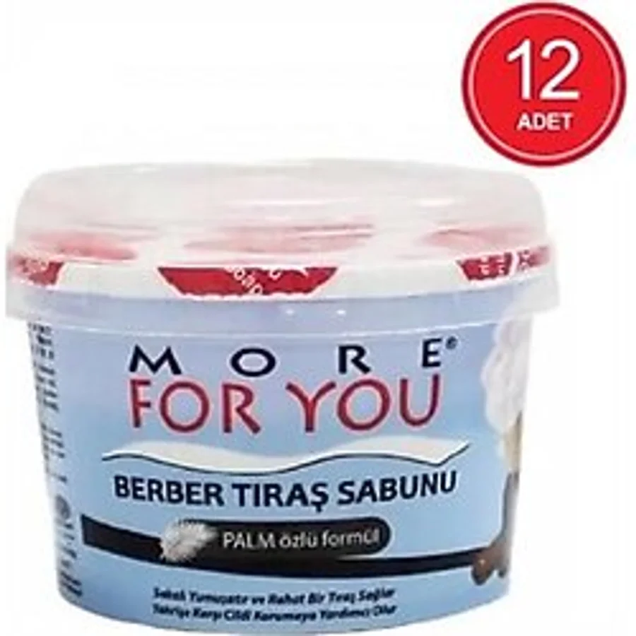 More For You Palm Özlü Berber 140 gr 12 Adet Tıraş Sabunu