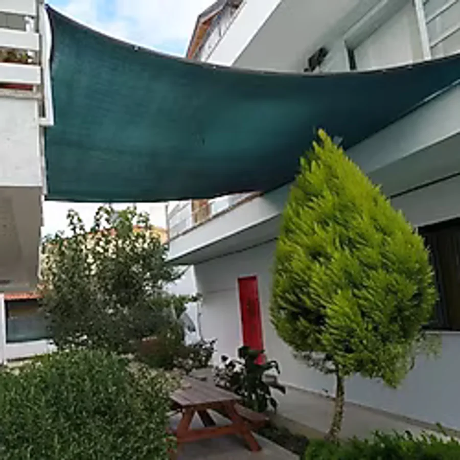 Morilu Gölgelik File - Yeşil File - Şeritli ve Halkalı -%95 gölgeleme - Bahçe Filesi - Otopark ve Araba Gölgeliği - Havuz Gölgeliği - 3 M x 5 M