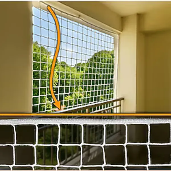Morilu Güvenlik Filesi 10 cm Göz 6mm Ip - Balkon Inşaat Merdiven Raf Havuz Iş Güvenlik Ağı - 1,2 x 3,5 Metre