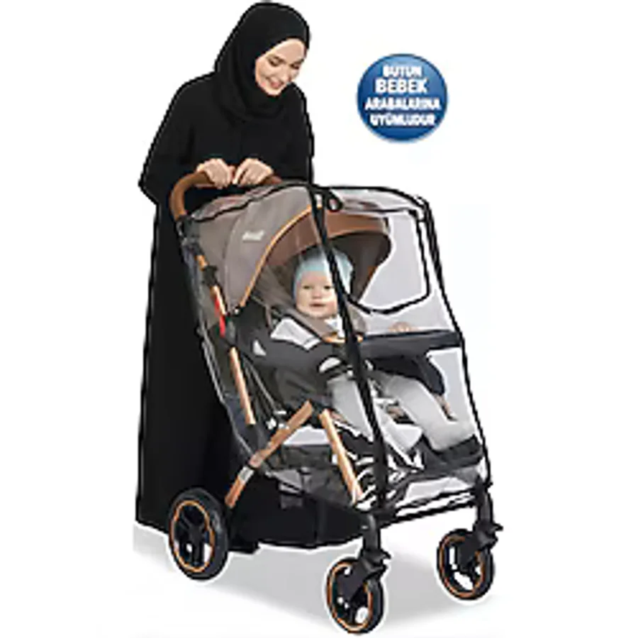 MorPort Ultra Lüx Fermuarlı Bebek Arabası Yağmurluğu [ Bütün Bebek Arabalarına Uyumludur ]