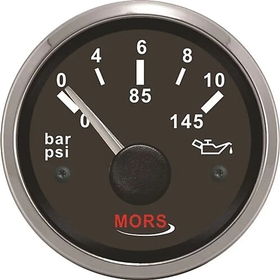 Mors Yağ Göstergesi Siyah - 10bar