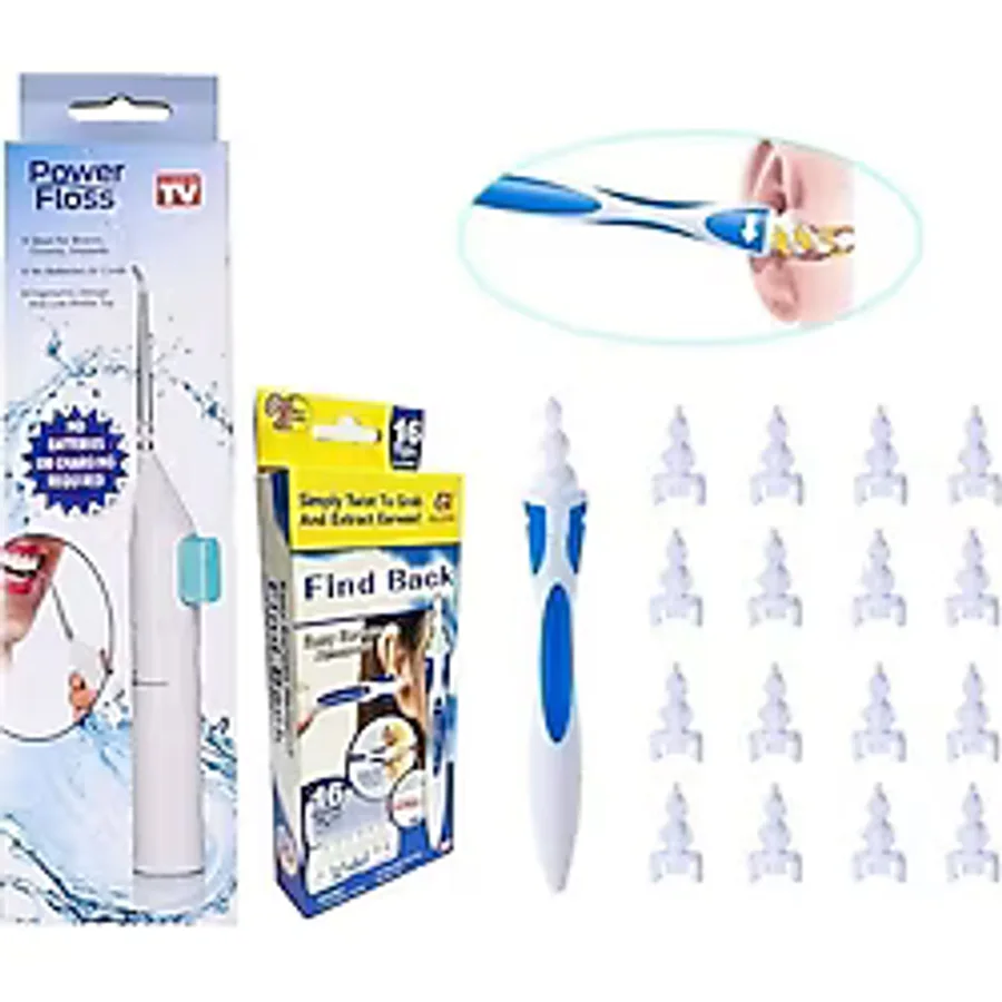Mossem Kulak Temizleme ve Power Floss Mekanik Diş ve Ağız Temizleme Aleti Seti