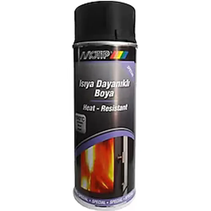 Motip Mat SİYAH 690°C Isıya Dayanıklı Sprey Boya 400 ml