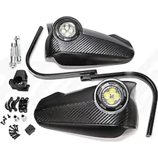 MOTOANL Motosiklet Elcik Koruma Led Işıklı Unıversal Model 4W Elektirik Çeken Motor Elcik Koruma