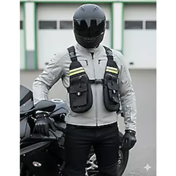 Motoanl Motosiklet Ve Bisiklet Çok Cepli Yelek Tipli Göğüs Çanta Lüx Motor Çantası Yeni