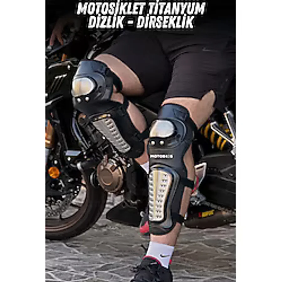 Motobros Motorcu Titanyum Dizlik Dirseklik Takım