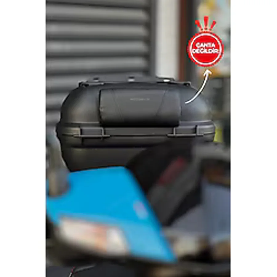Motobros Motosiklet Topcase Çanta Sırt Dayama Minderi Universal Premium Cırtlı Model (ÇANTA DEĞİLDİR)
