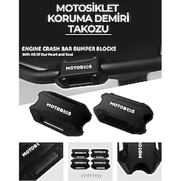 Motobros Motosiklet Universal Koruma Demiri Takozu (Bir Çift)