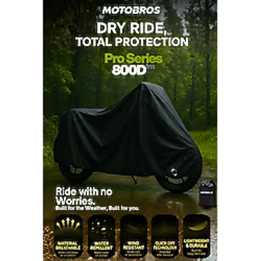 Motobros Pro Series 800D Oxford Kumaş Maxi Scooter Motosiklet Brandası Motor Brandası Su Geçirmez