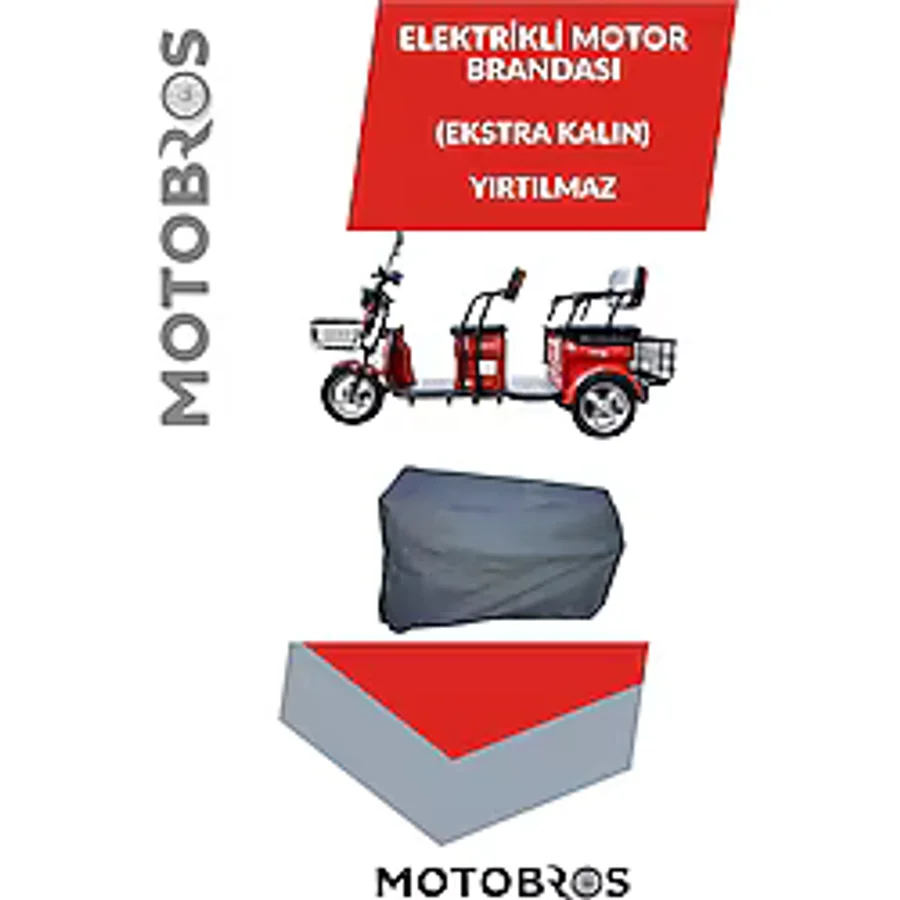 Motobros Yuki Yk 32 Greta 3 Tekerli 3 Kişilik Elektrikli Motosiklet Motor Koruma Brandası