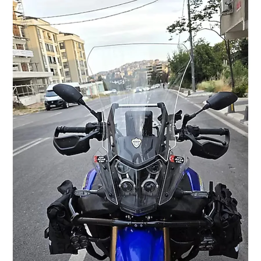 MOTOCAM Yamaha Tenere 700 World Raid Ön Cam 2023-2024 Model 45cm Şeffaf Renkli 4mm