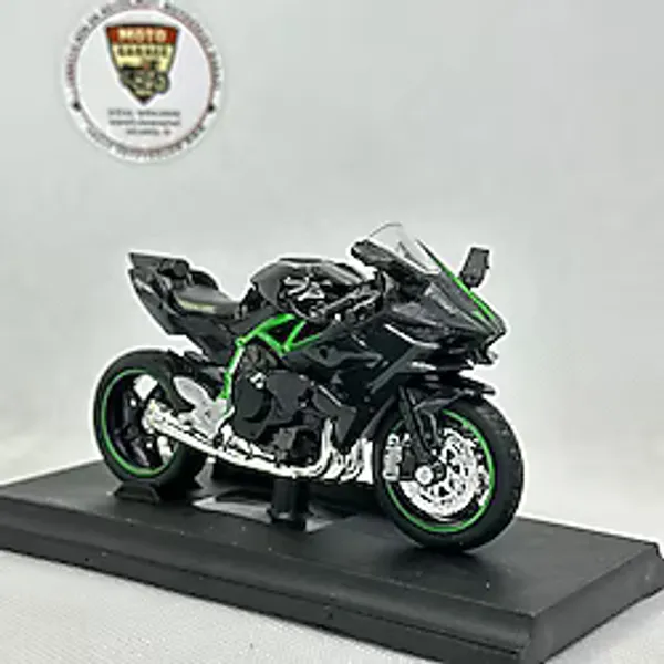 MotoGarage Kawasaki H2R 1:18 Diecast Model Motosiklet - Standlı, Metal Gövde, Koleksiyonluk & Hediyelik