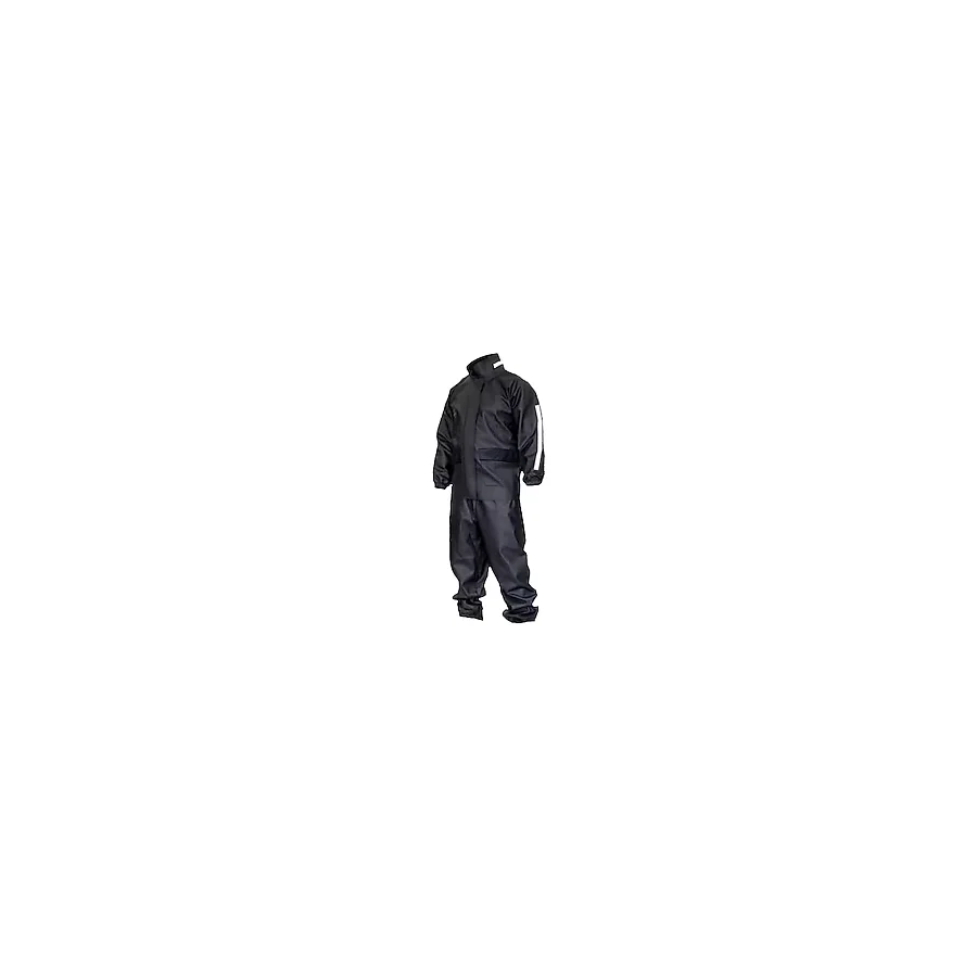 Motorcu Yağmurluk Takımı,%100 Su Geçirmez PVC, Cepli, Reflektörlü, Fermuarlı, Siyah (4XL)