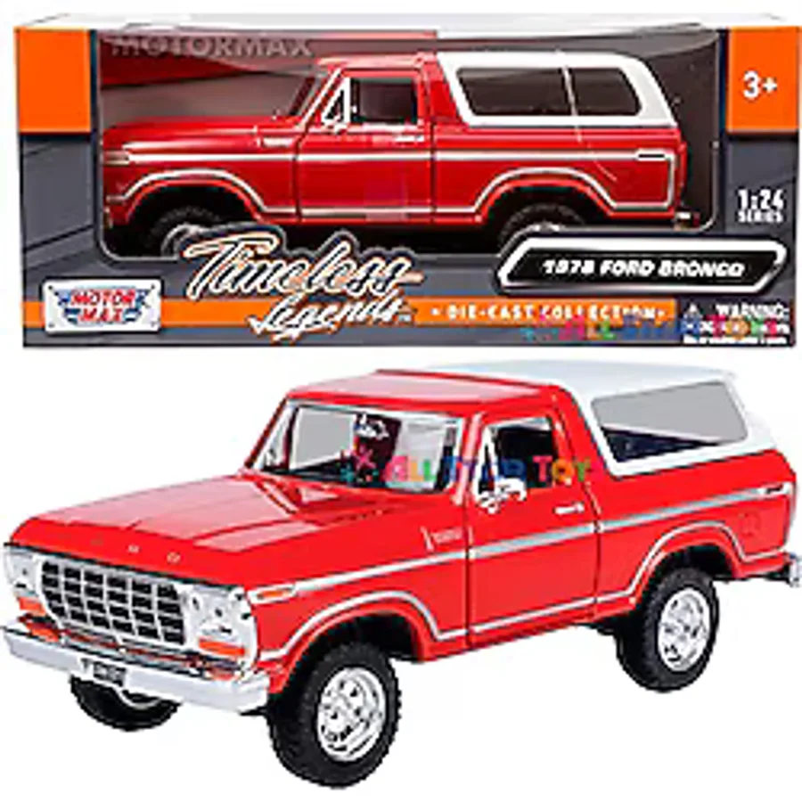 Motormax 1978 Ford Bronco 1/24 Kırmızı Model Araba