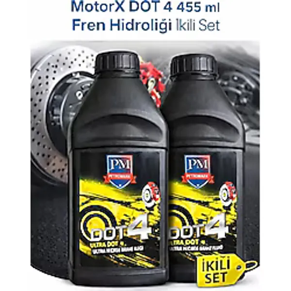 MOTORX Fren Hidrolik Yağı Dot 4 455 Ml İkili Set Üstün Isı Dayanımlı