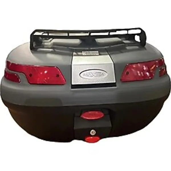 Motosiklet Arka Çanta 45 Litre Sırt Dayama Ve Üst Tabla Full Set Gri Gri