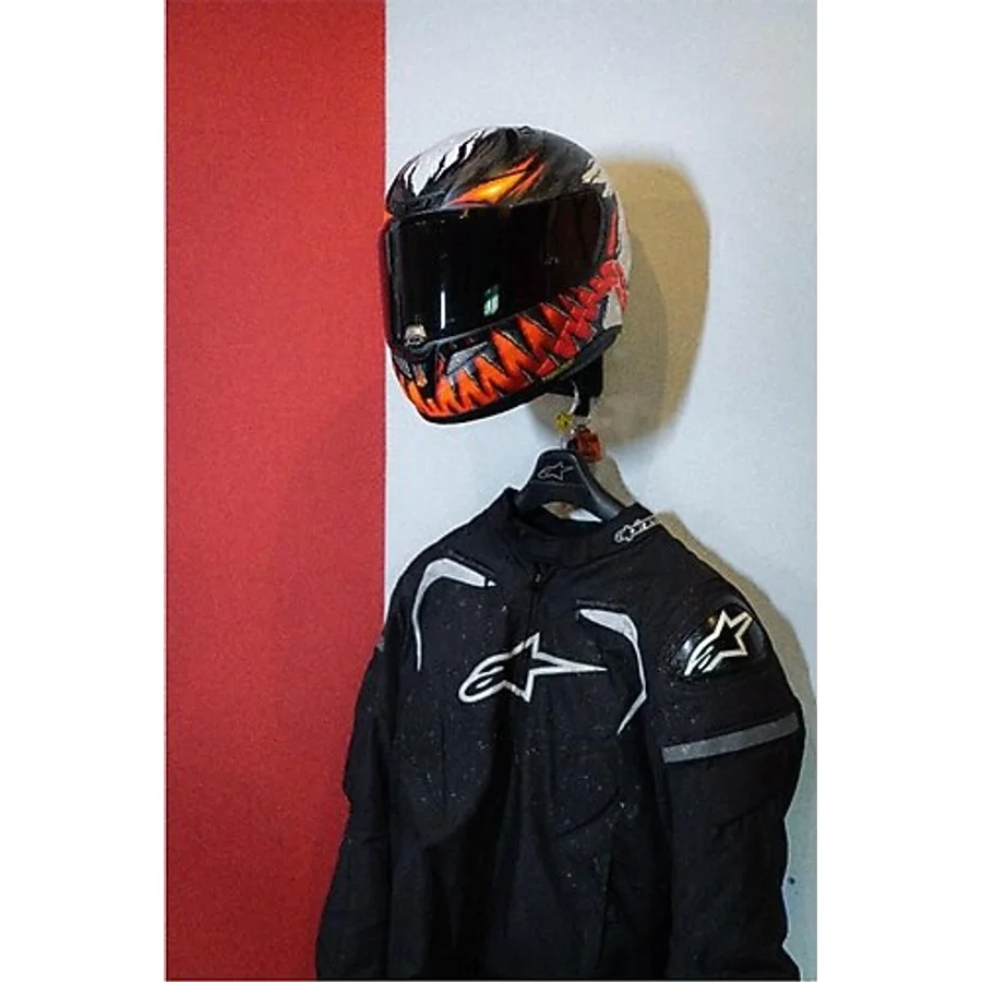 Motosiklet Kask Duvar Askısı Anahtarlıklı Kask Tutucu
