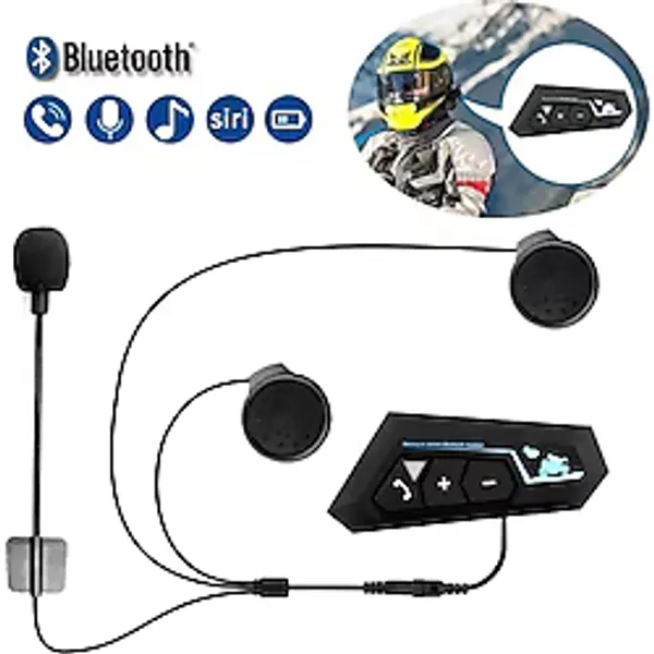 Motosiklet Kask Interkom Bluetooth Intercom Kulaklığı V5 Arama Yanıtlama Müzik