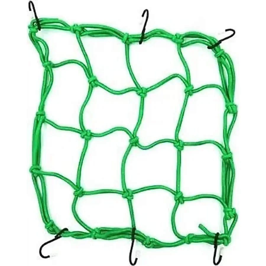 Motosiklet Kask Ve Bagaj Filesi Plastik Kancalı File 35X35 Cm Yeşil