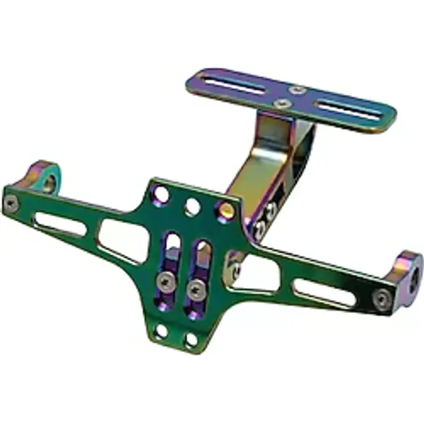 Motosiklet Katlanır Plakalık Cnc Metal -Ledli- Sinyal Bağlantılı -Bukalemun