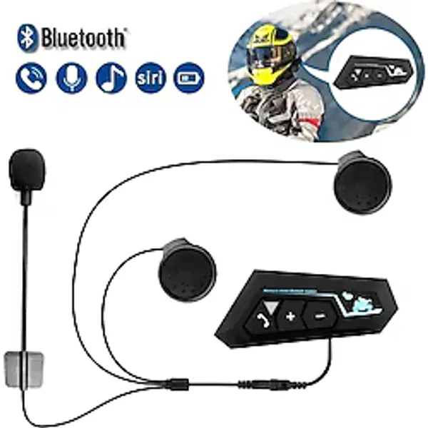 Motosiklet Mikrofonu Uyumlu Bluetooth 5.0 Kulaklık Bluetooth Interkom Kask Kulaklığı