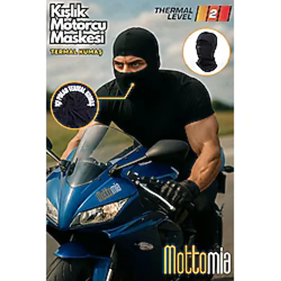 mottomia Motorcu Kayakçılar Ve Kuryeler İçin Outdoor Termal Ghost Kar Maskesi, Motor Kaskı Içi Bere (LEVEL 2)