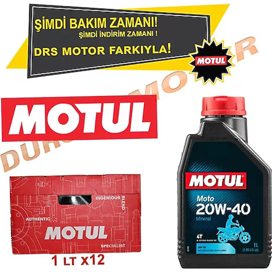 Motul 20W-40 4T 1 lt 12'li Motosiklet Yağı
